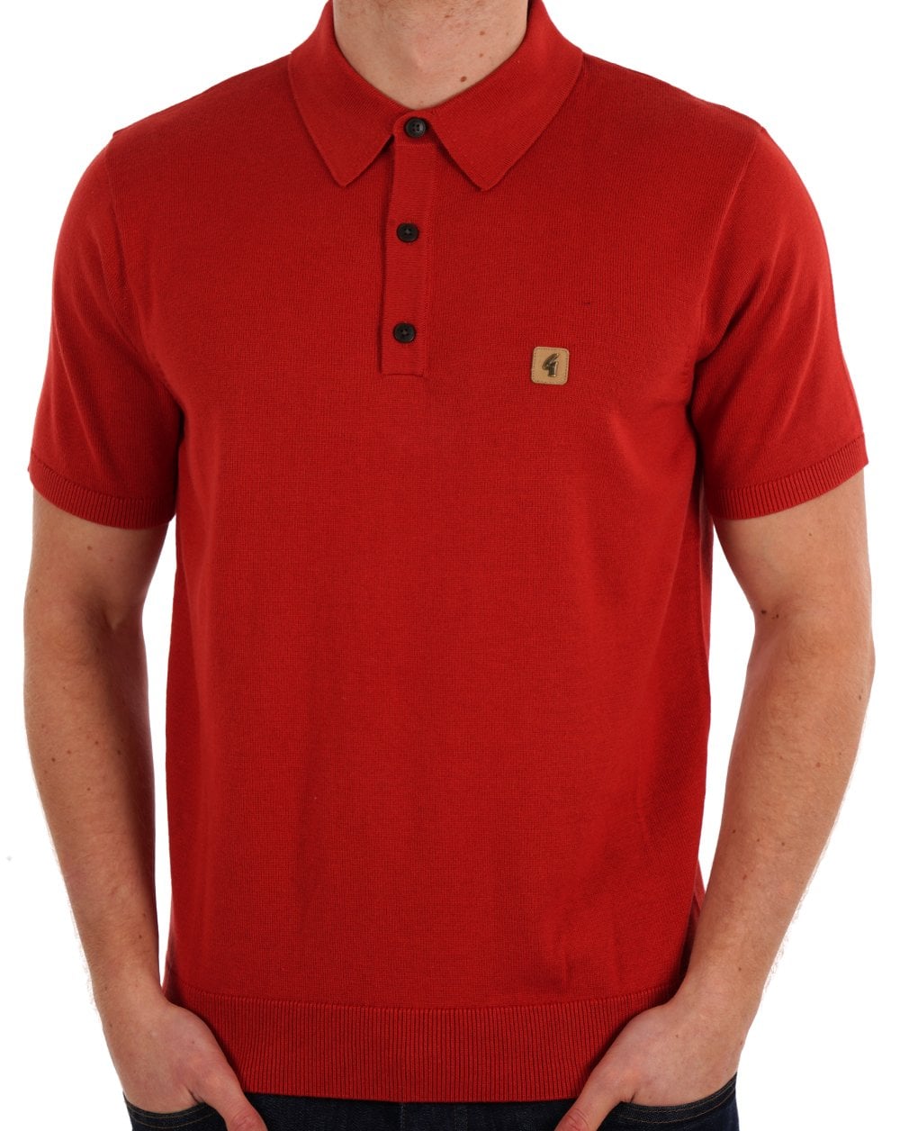 Gabicci Vintage Jackson Strickpolo Salsa Rot