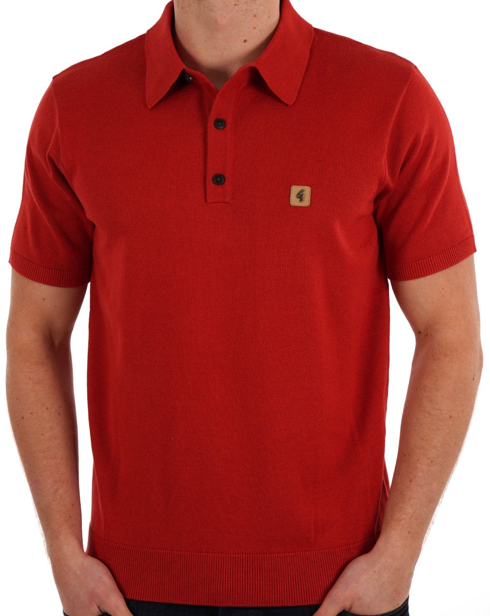 Gabicci Vintage Jackson Strickpolo Salsa Rot