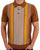 Gabicci Vintage Knitted Polo Walnut Striped