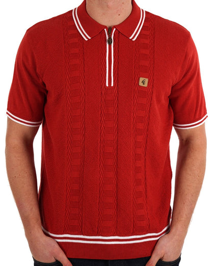 Gabicci Vintage Pausini Strickpolo Salsa Rot