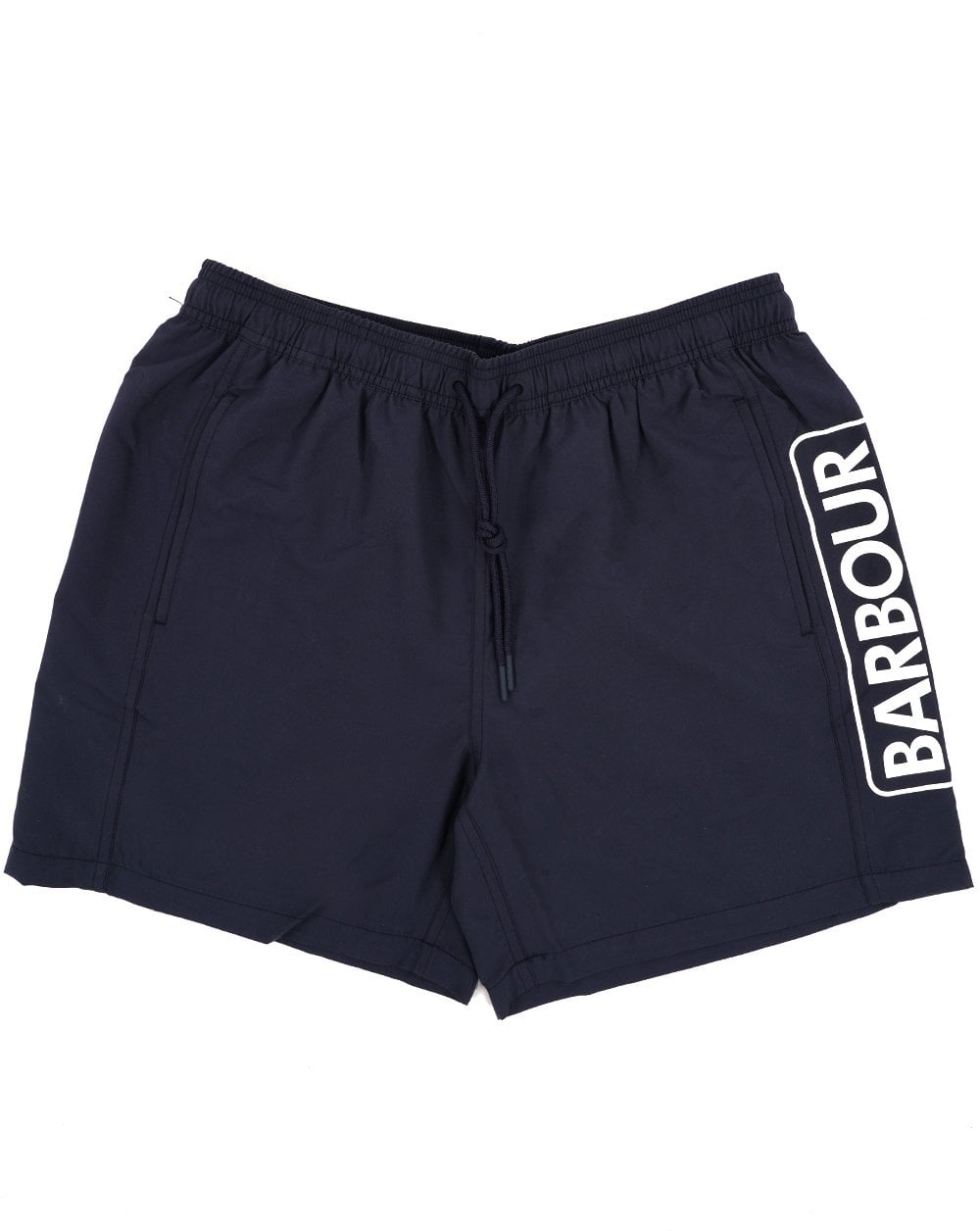 Barbour International Badeshorts mit großem Logo, Marineblau