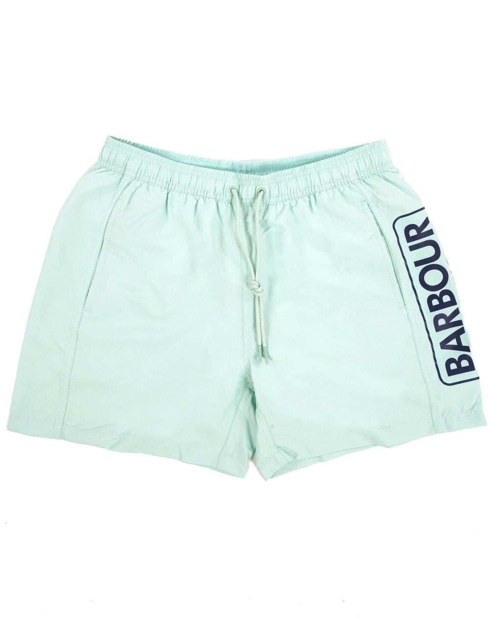 Barbour International Badeshorts mit großem Logo, Grün