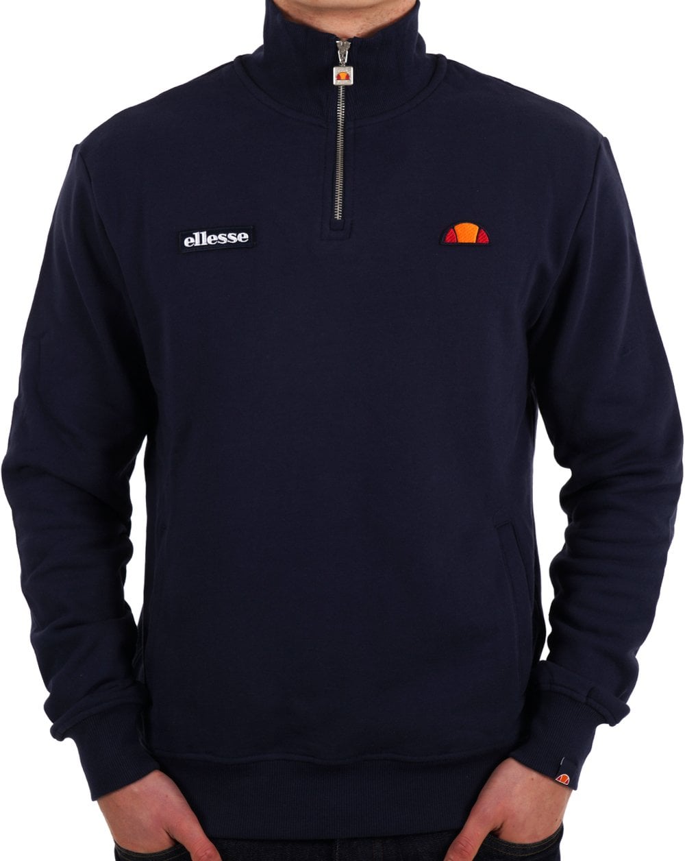 Ellesse – Sweatshirt mit 1/4-Reißverschluss in Marineblau