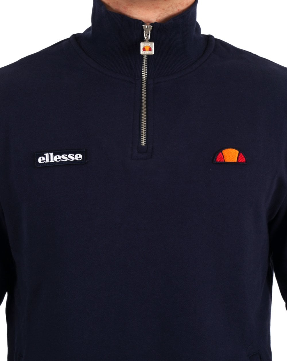 Ellesse – Sweatshirt mit 1/4-Reißverschluss in Marineblau