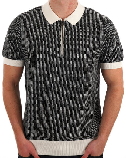 Ben Sherman – BI – Farbiges Poloshirt mit Reißverschluss am Kragen in Elfenbein