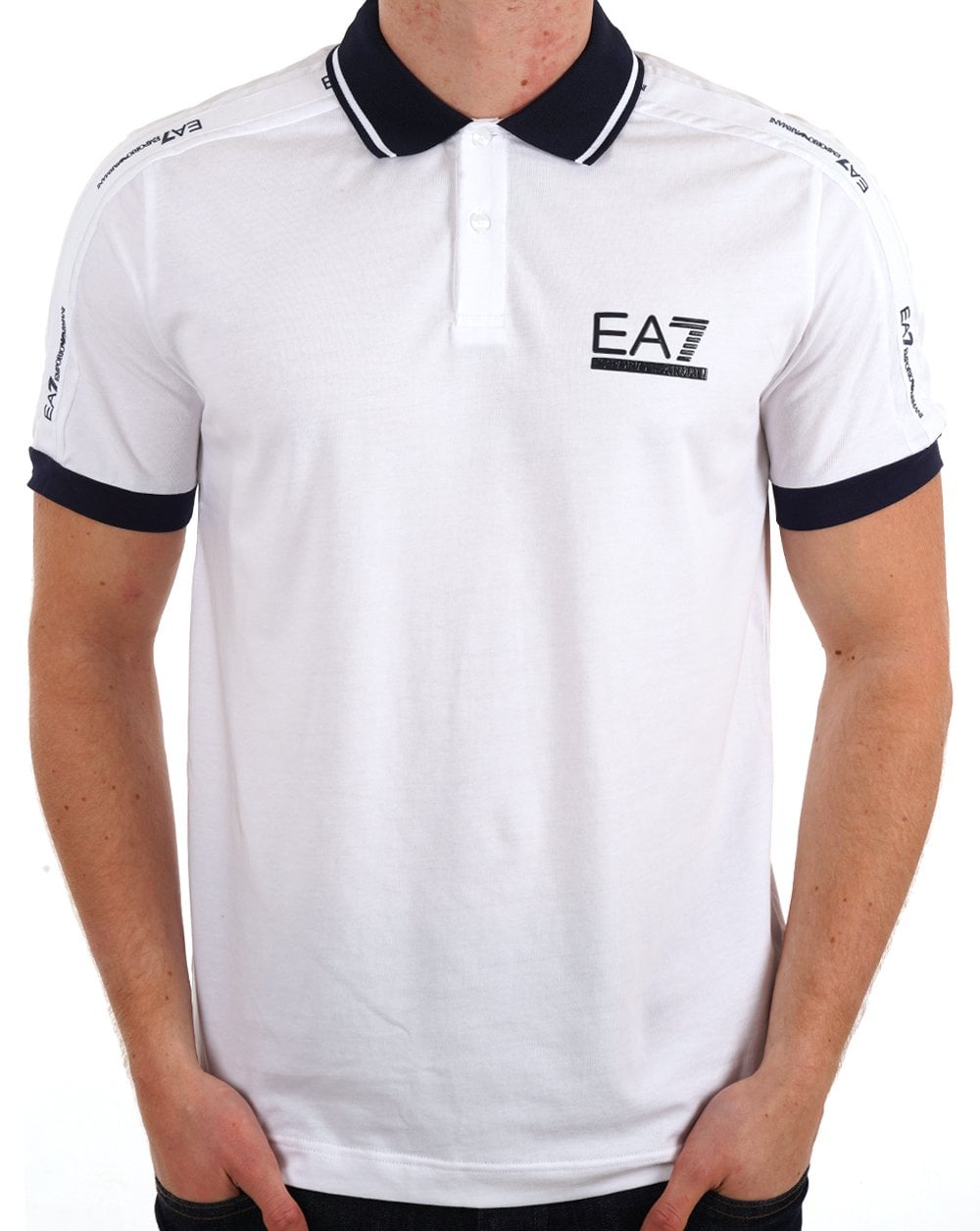 EA7 Emporio Armani Tennis Club Poloshirt Weiß