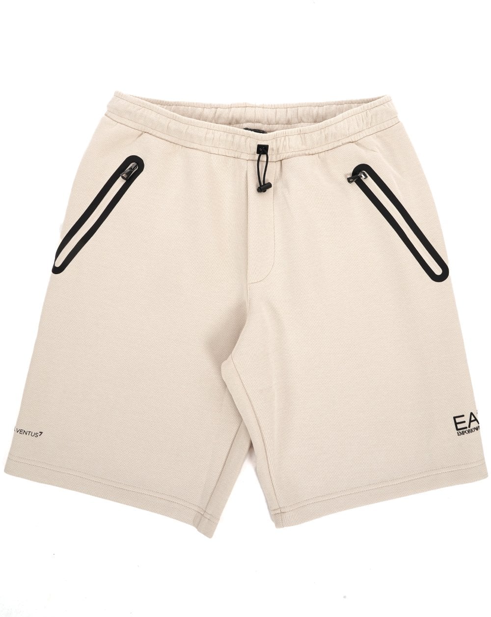 EA7 – Athletic Mix – Bermuda-Shorts aus Baumwollmischung in Stein