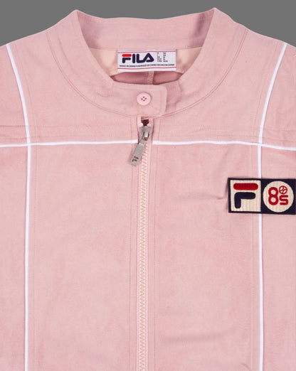 Fila Vintage Terrinda MK3 Pro Badged Trainingsjacke Pink/Weiß