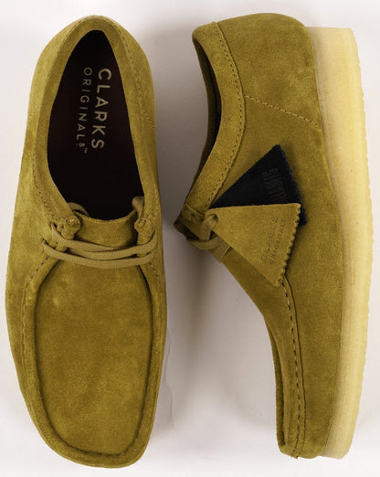 Clarks Originals – Wallabee – Schuh aus mittelgrünem Wildleder