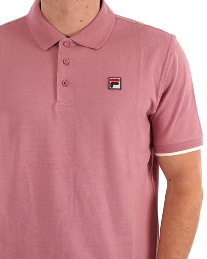 Fila Vintage Poloshirt Dunkelrosa