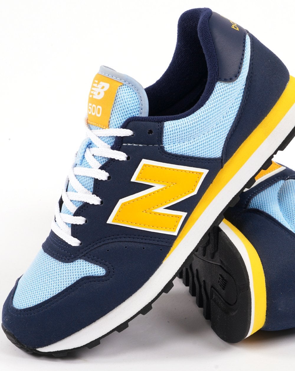 New Balance 500 Trainer Himmelblau Gelb
