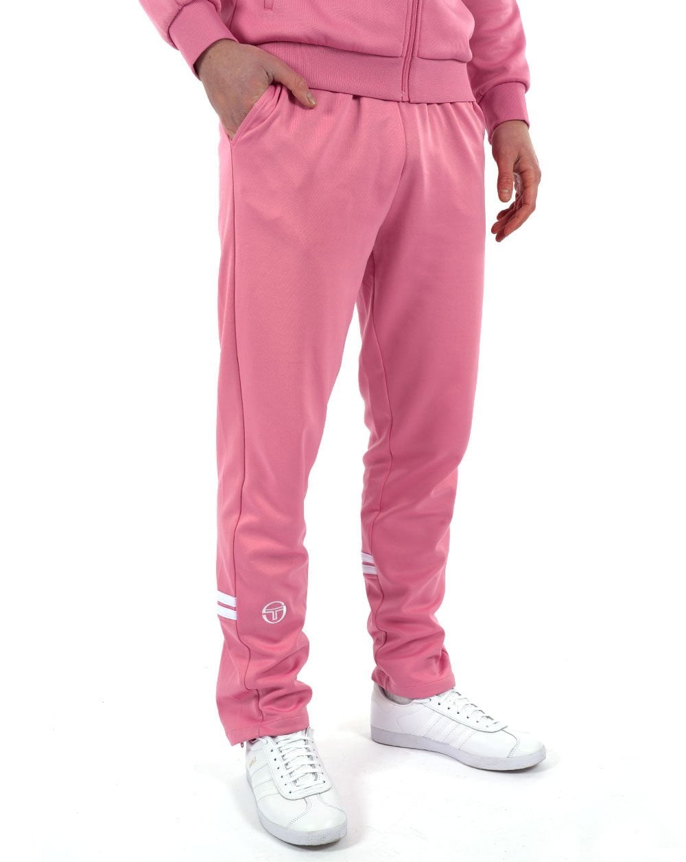 Sergio Tacchini Trainingshose mit Reißverschluss unten, Pink