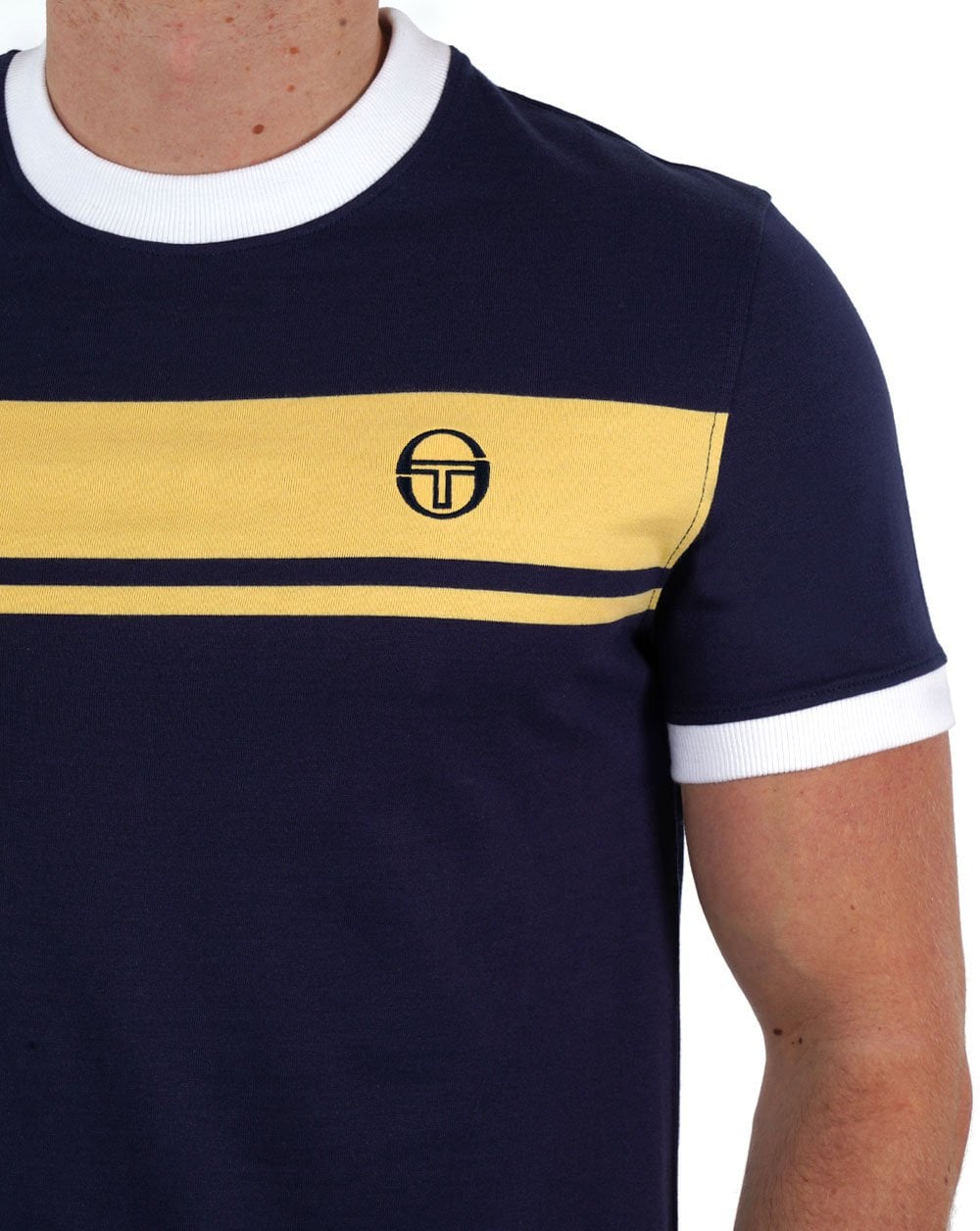 Sergio Tacchini Masters T-Shirt Marineblau/Gelb