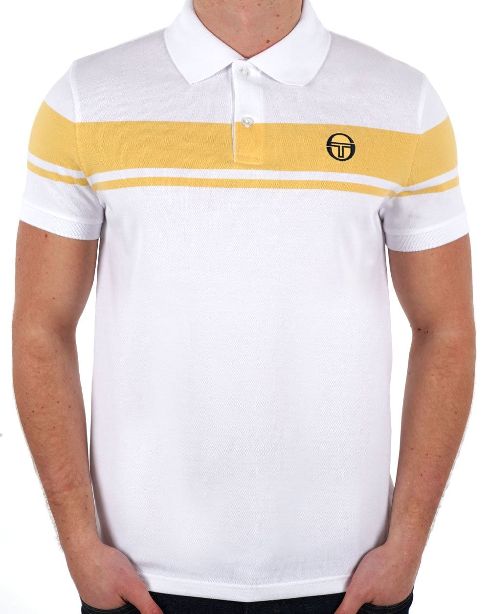 Sergio Tacchini Young Line Poloshirt Weiß/Gelb