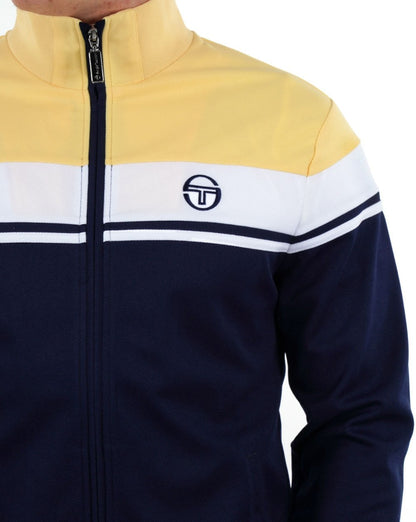 Sergio Tacchini Masters Trainingsjacke Marineblau Gelb Weiß
