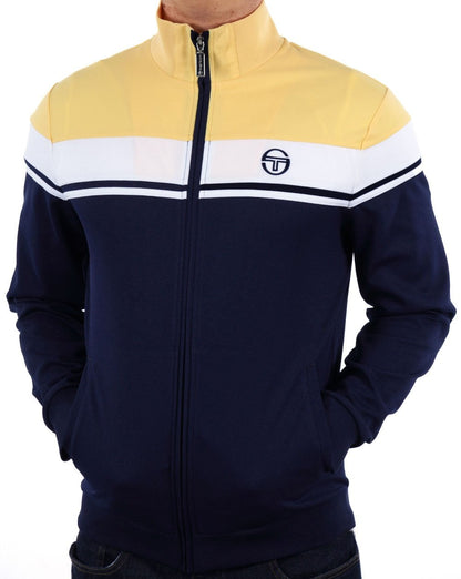 Sergio Tacchini Masters Trainingsjacke Marineblau Gelb Weiß