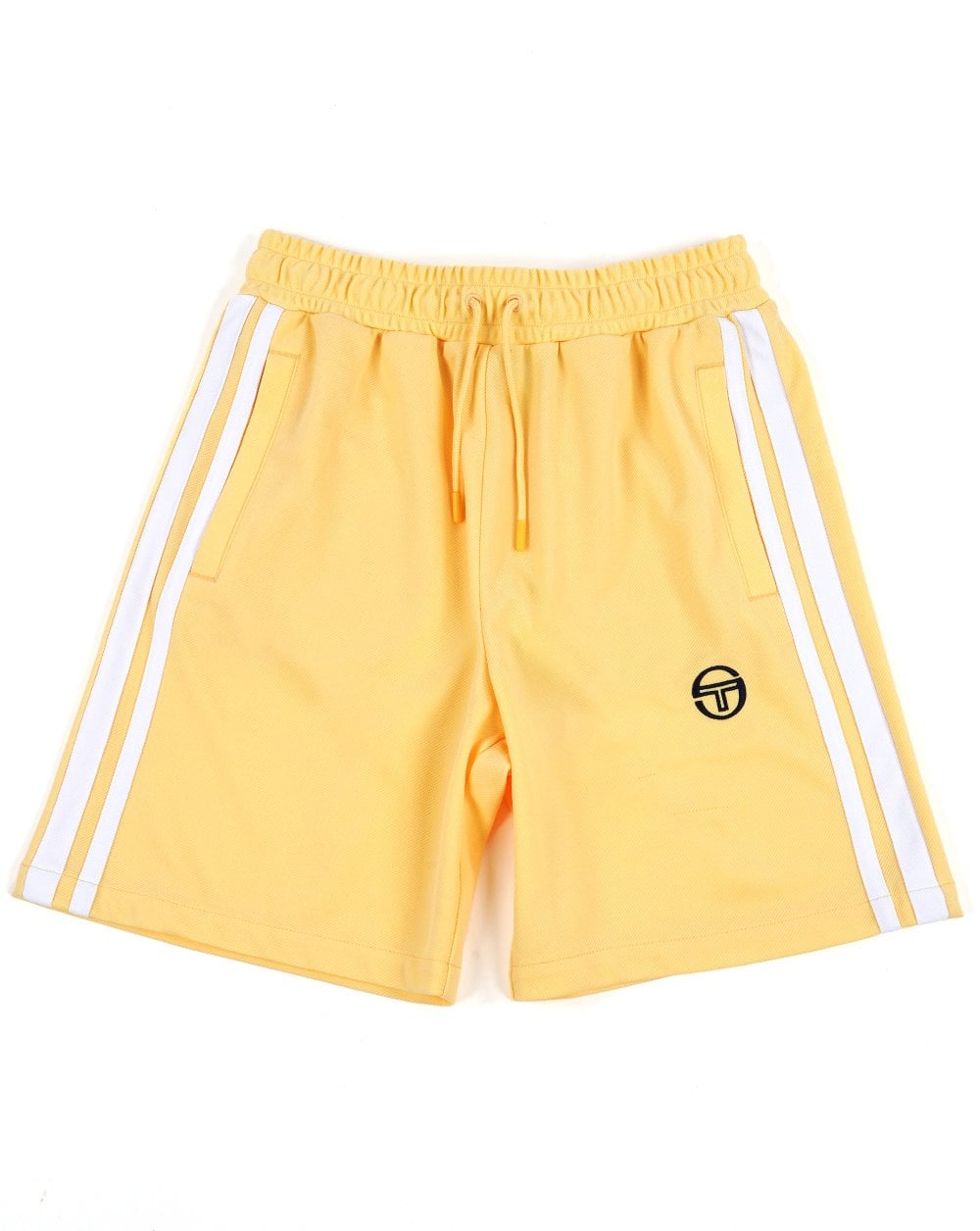 Sergio Tacchini Gestreifte Freizeitshorts Gelb/Weiß