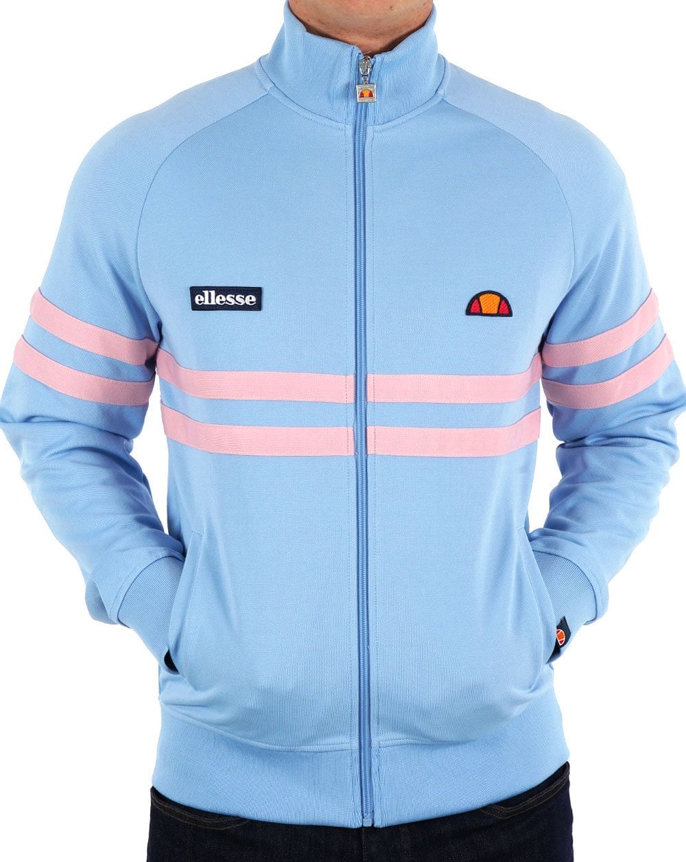 Ellesse Rimini Trainingsjacke Himmelblau/Pink