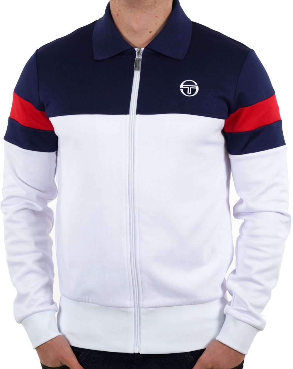 Sergio Tacchini Tomme Trainingsjacke Weiß/Marineblau