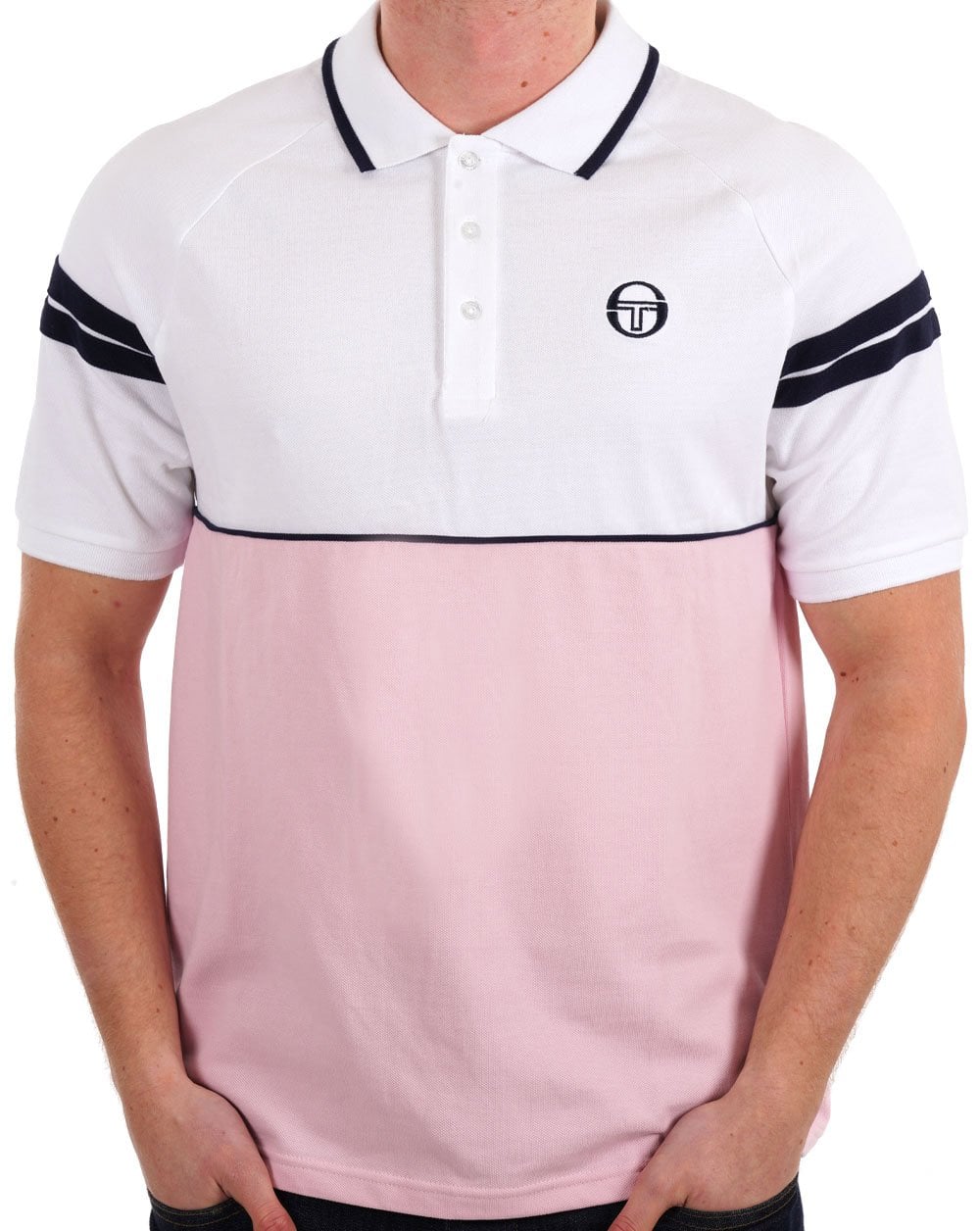 Sergio Tacchini Orion Poloshirt Weiß/Pink