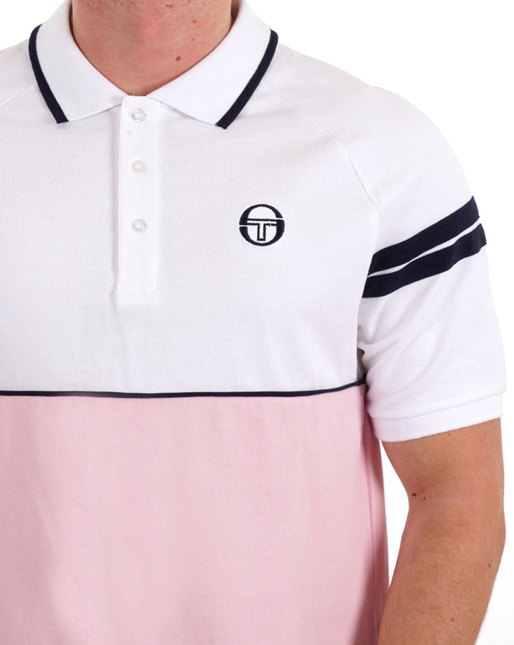 Sergio Tacchini Orion Poloshirt Weiß/Pink