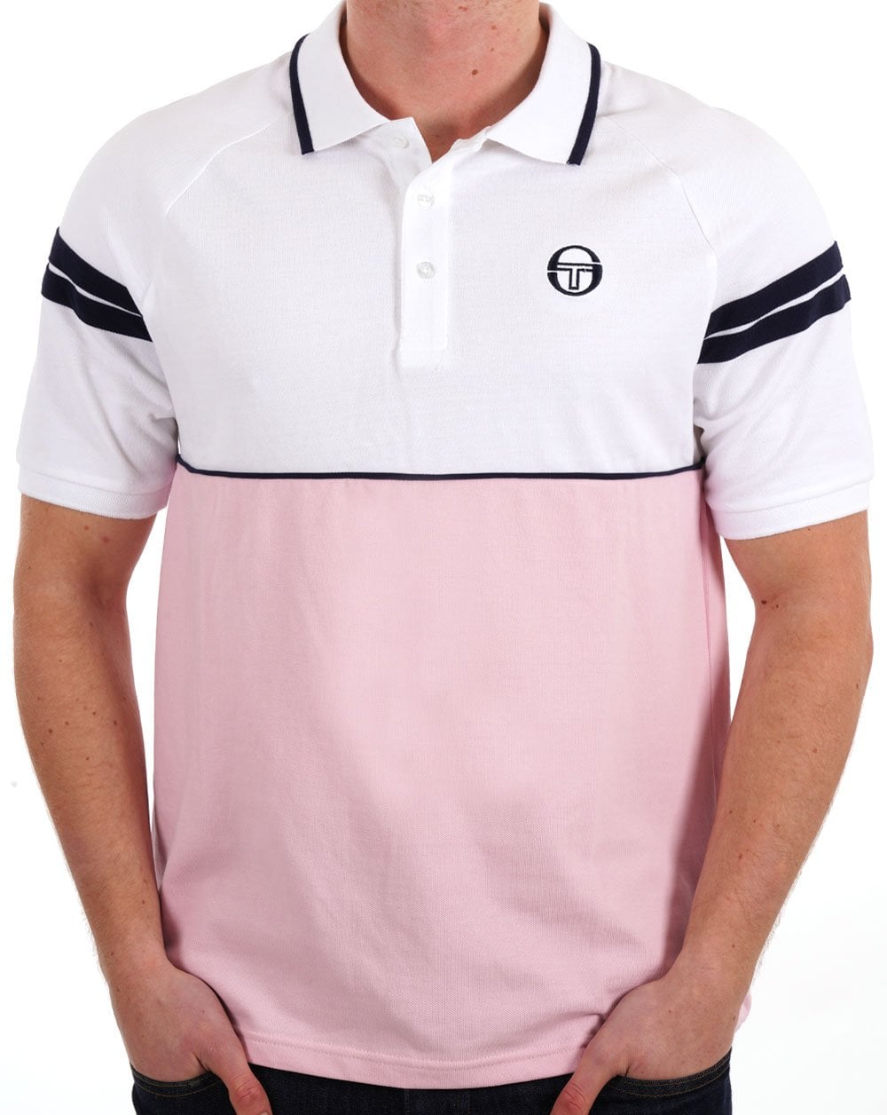 Sergio Tacchini Orion Poloshirt Weiß/Pink