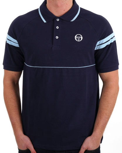 Sergio Tacchini Orion Poloshirt Marineblau/Himmelblau