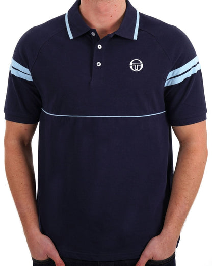 Sergio Tacchini Orion Poloshirt Marineblau/Himmelblau