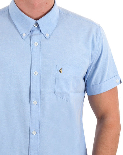 Gabicci Vintage Perez SS Oxford-Hemd Himmelblau