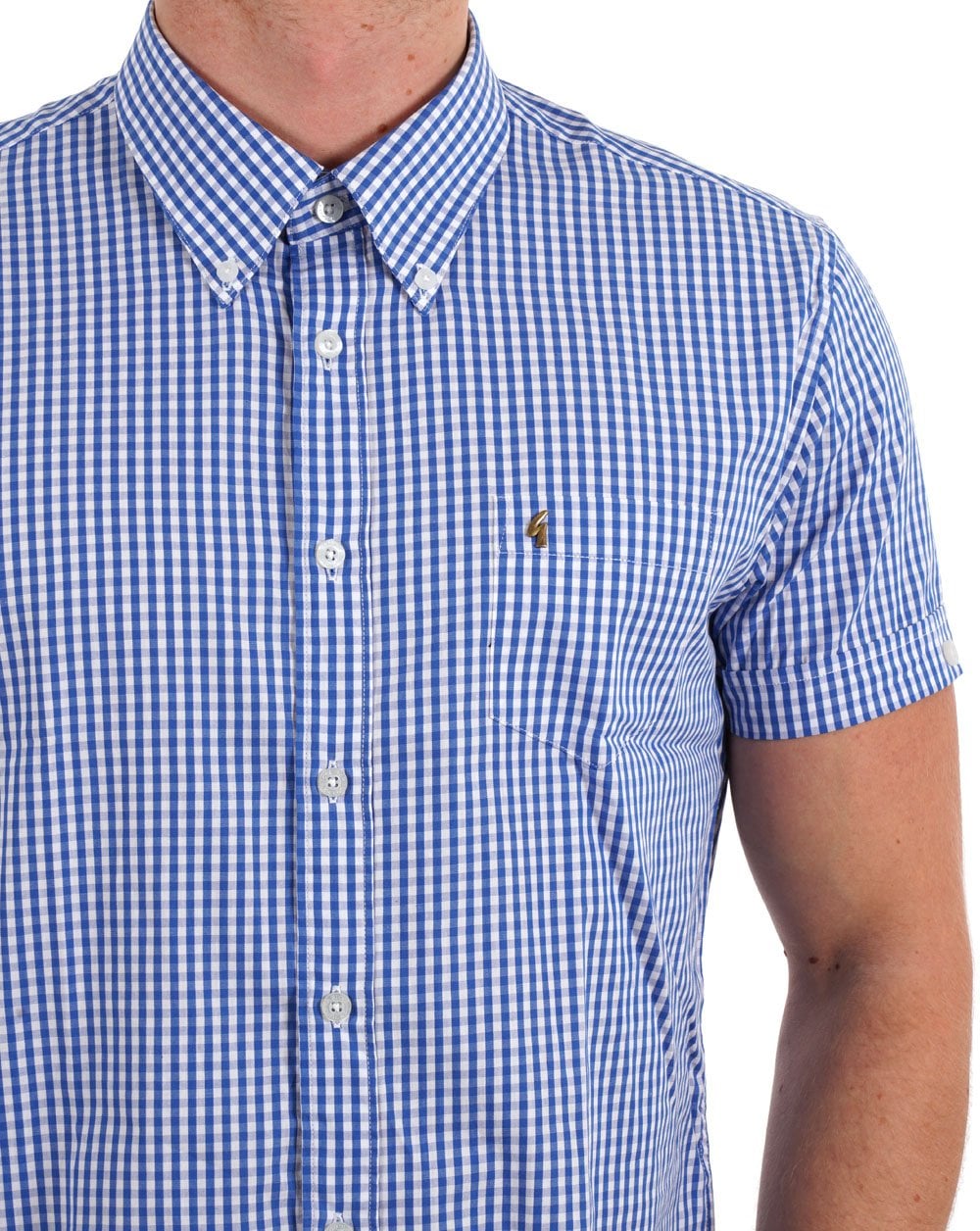 Gabicci Vintage Frazier Gingham Kurzarmhemd Thames