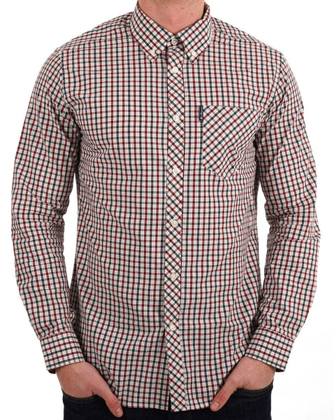 Ben Sherman House Check Shirt NAVY RED WHITE