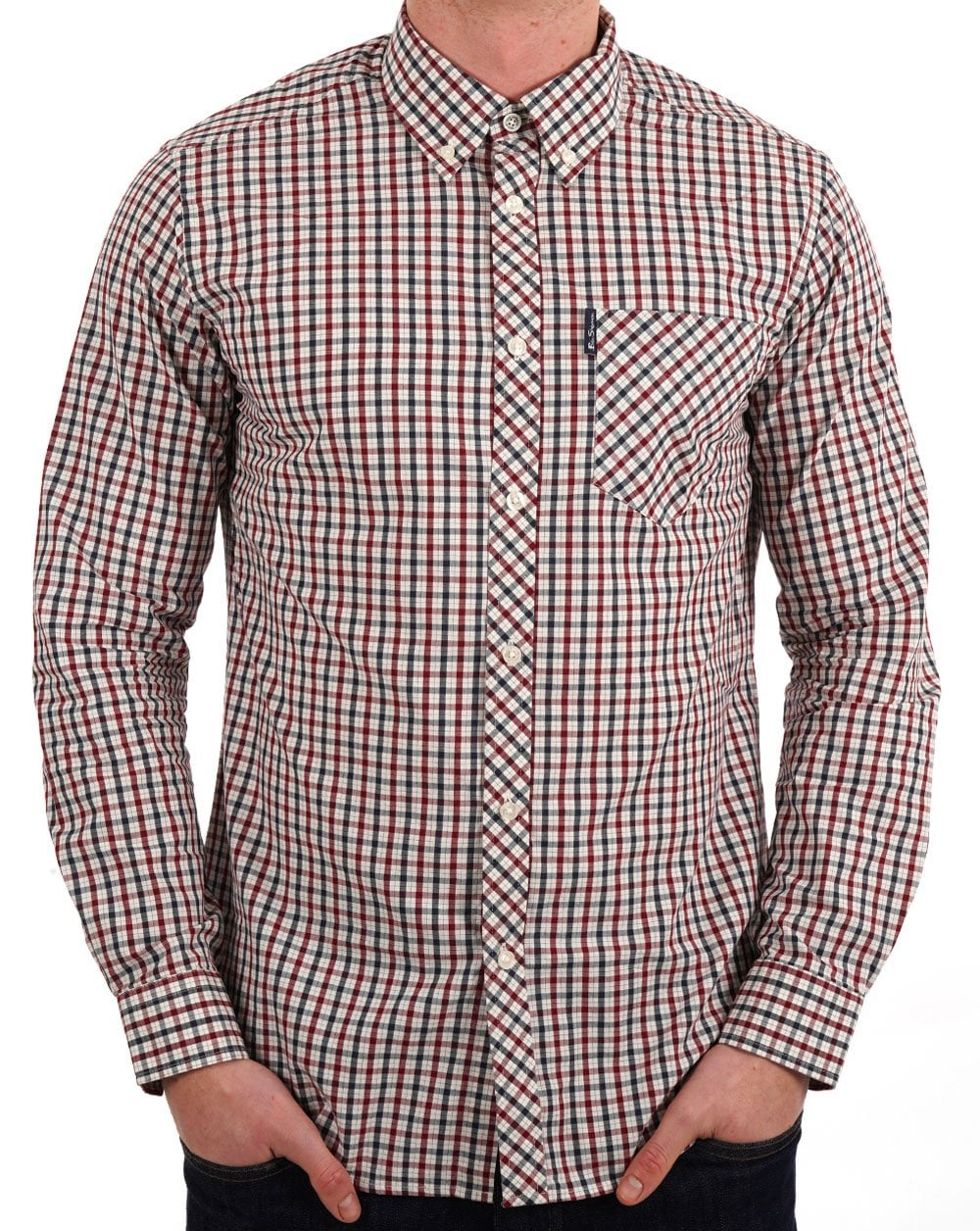 Ben Sherman House Check Hemd MARINEBLAU ROT WEISS