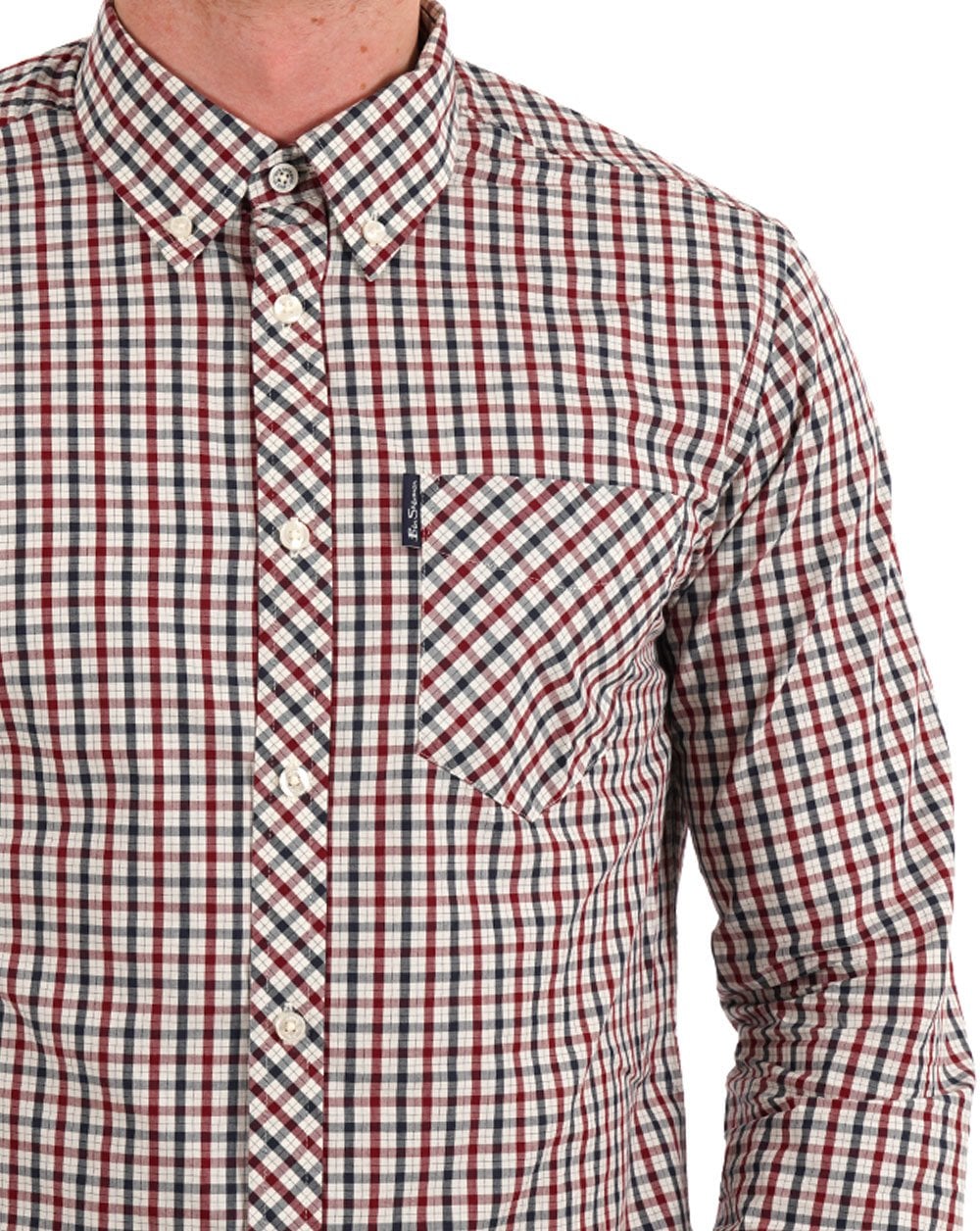 Ben Sherman House Check Hemd MARINEBLAU ROT WEISS