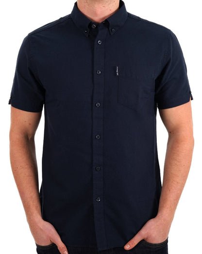 Ben Sherman Signature Organic Oxford-Hemd Marineblau