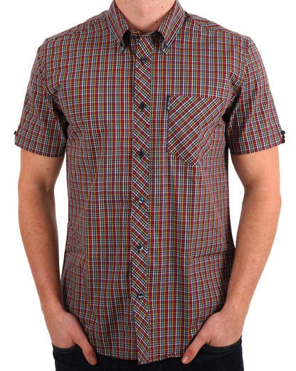 Ben Sherman – Mini-Gingham-Shirt in Scharlachrot
