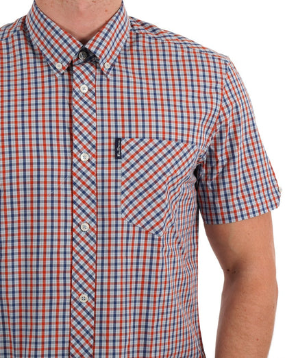 Ben Sherman – House Check – Kurzarmhemd, Hellblau