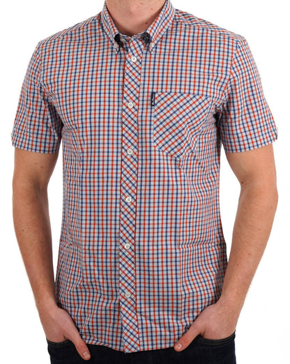 Ben Sherman – House Check – Kurzarmhemd, Hellblau