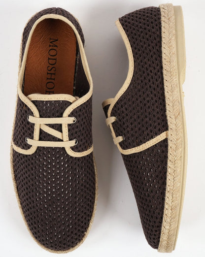 80er Casual Classics Paulo Mesh Schnürschuh Braun