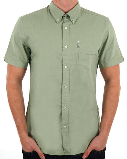 Ben Sherman Signature Oxford Kurzarmhemd Grasgrün