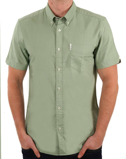 Ben Sherman Signature Oxford Kurzarmhemd Grasgrün