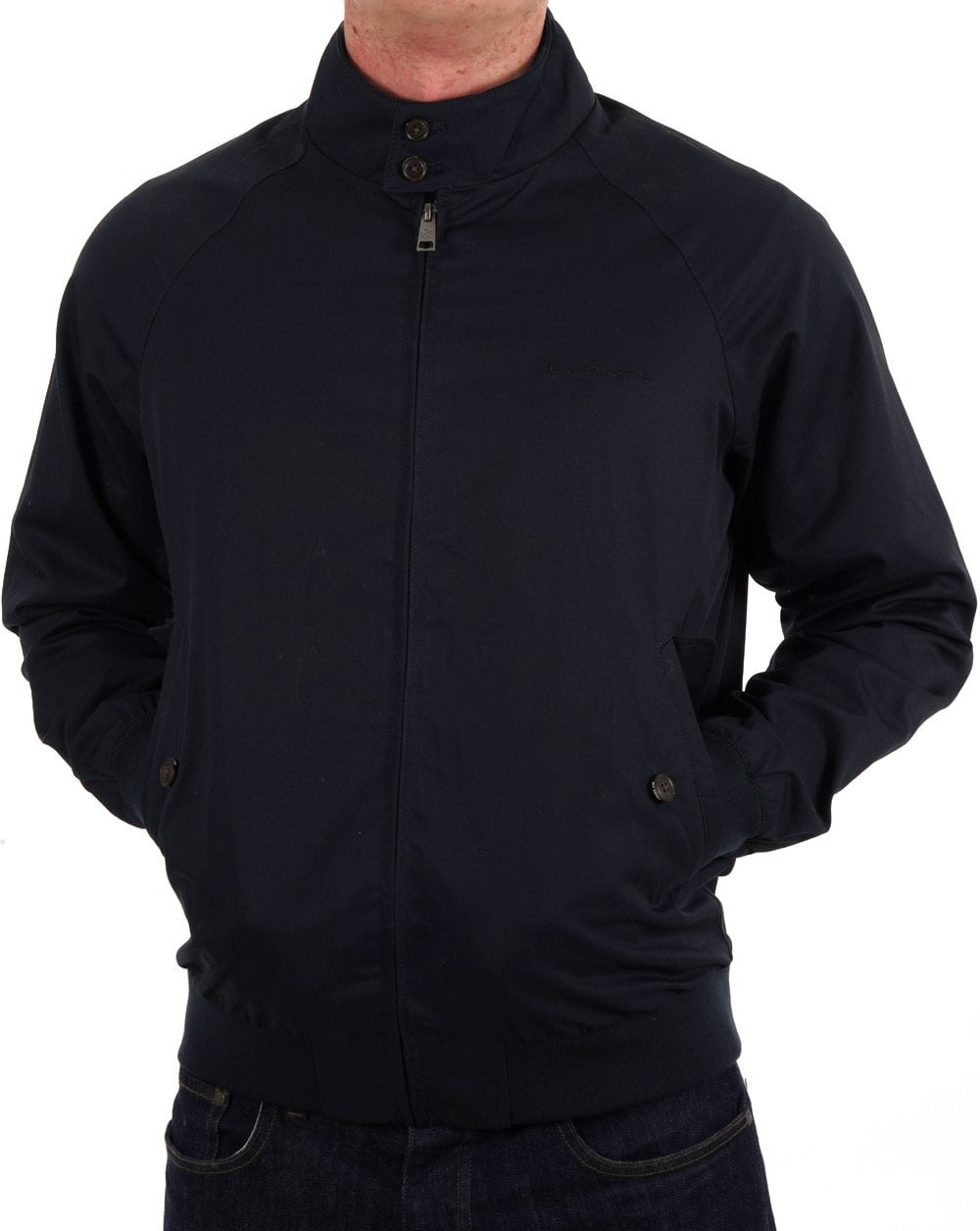 Ben Sherman Harrington-Jacke Marineblau