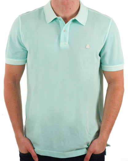 Benetton Logo Polo verwaschenes Grün