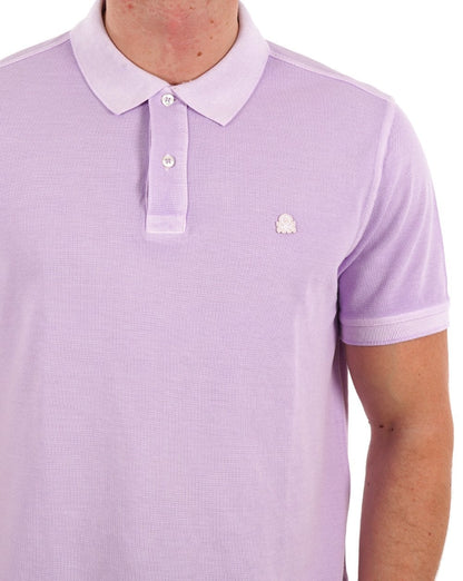 Benetton Logo Polo Verwaschenes Flieder