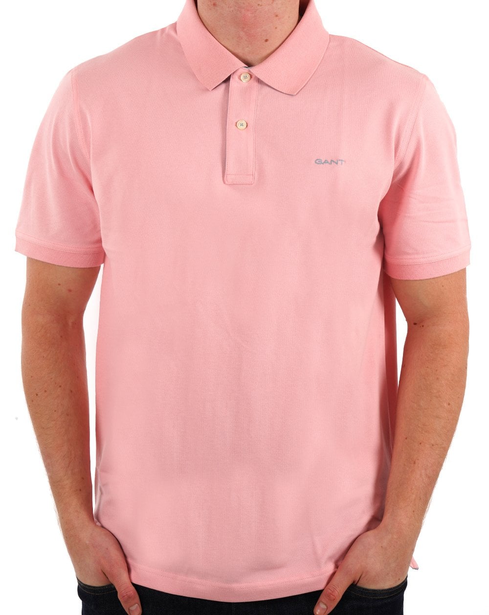 Gant Poloshirt mit Kontrastkragen, Zartrosa