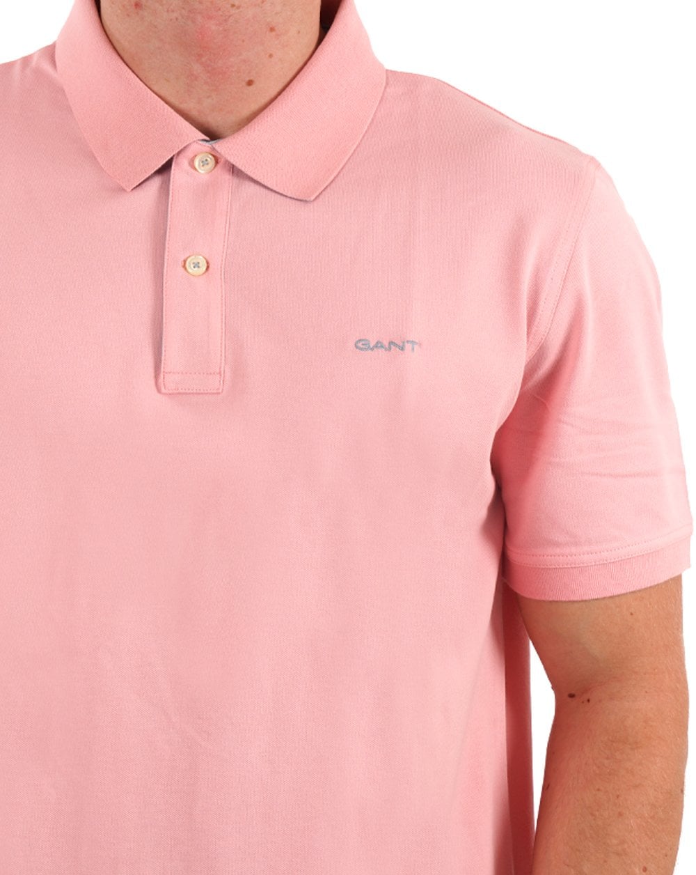 Gant Poloshirt mit Kontrastkragen, Zartrosa
