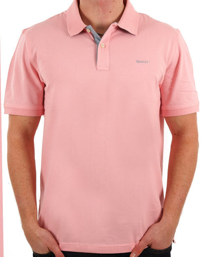Gant Poloshirt mit Kontrastkragen, Zartrosa