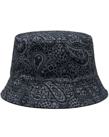 Pretty Green Tonal Paisley Wendbarer Fischerhut Schwarz