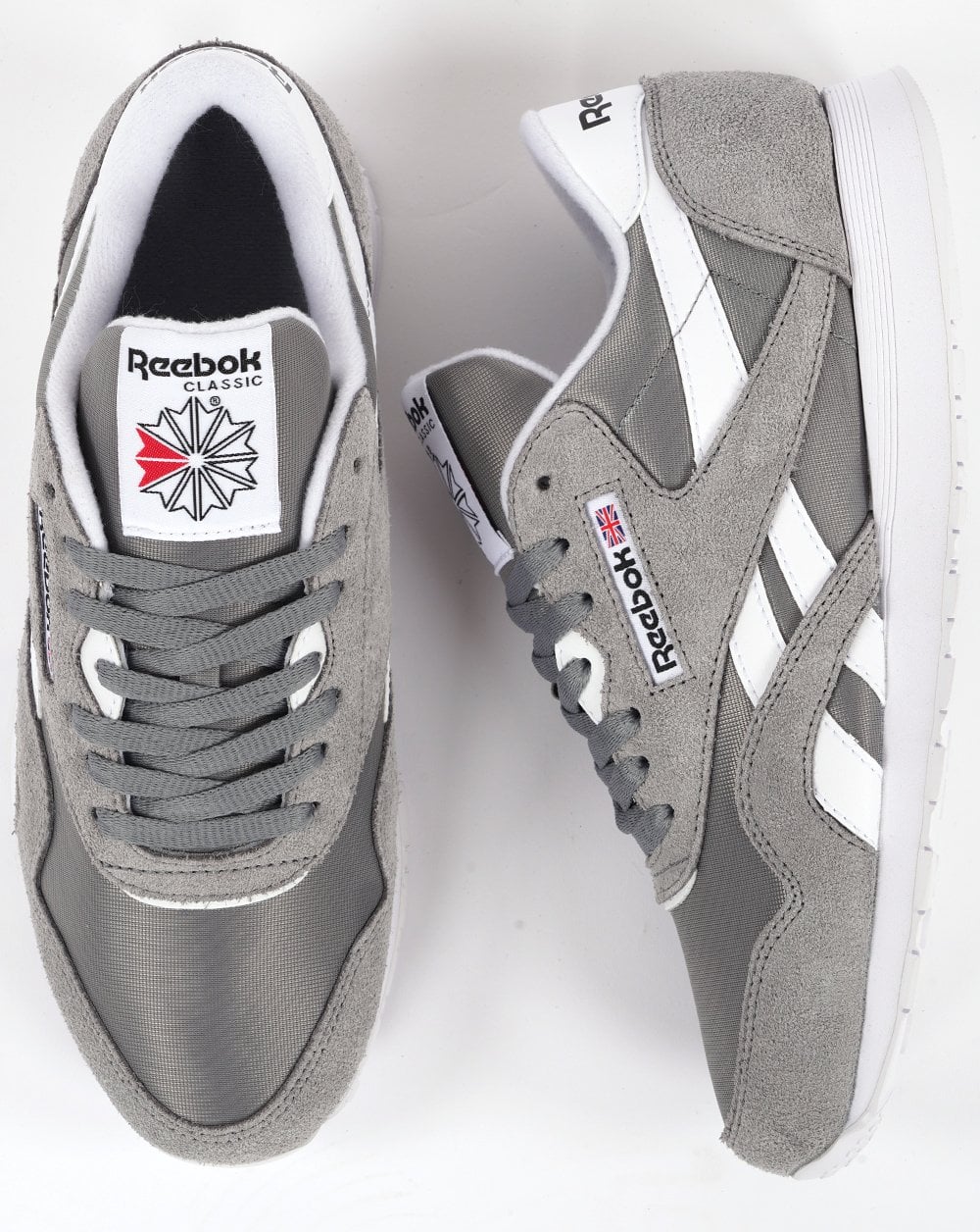 Reebok Classic Nylon Sneakers Reines Grau/Weiß