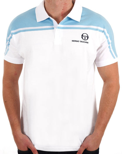 Sergio Tacchini New Young Line Poloshirt Weiß/Himmelblau