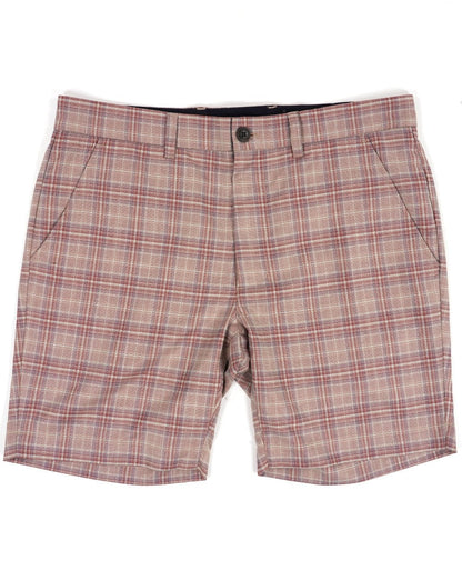 Gabicci Vintage Murphy Check Shorts Walnuss